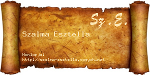 Szalma Esztella névjegykártya
